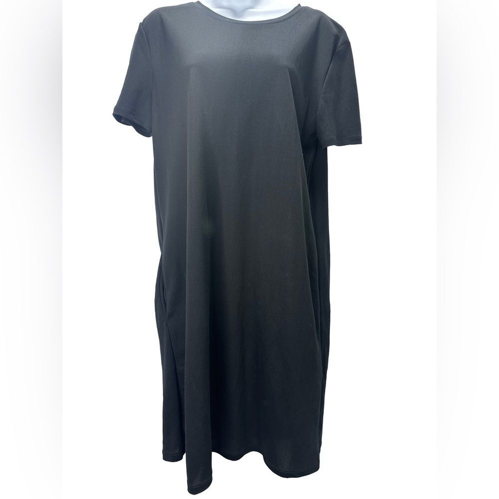 Zara Black T-Shirt Midi Dress Size L
